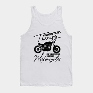 Funny Motorcycle Rider Therapy - Vintage Biker Gift Tank Top